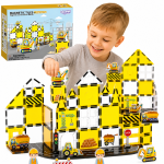 WOOPIE Magnetilised ehitusplokid 7.5 cm Ehitusplats STEAM 47 tk.