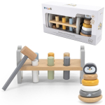 VIGA PolarB Montessori komplekt &ndash; puidust p&uuml;ramiid pingviini ja haamriga