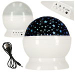 T&auml;htprojektori &ouml;&ouml;lamp 2in1 USB valge