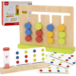 TOOKY TOY Loogiline Montessori pusle v&auml;rvide ja taimeriga 30 mustrit, 18 tk.