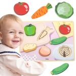 VIGA Montessori puidust pusle 2in1 Kujukesed K&ouml;&ouml;giviljad