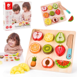 CLASSIC WORLD Montessori puuviljade l&otilde;ikamise komplekt kleebistega, 20 tk.