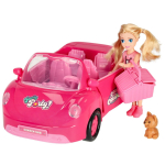 Nuku auto kabriolett piknikukomplekt nukuko koer roosa 4 osa