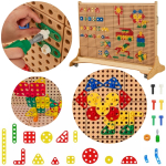 MASTERKIDZ geomeetriliste kujundite klotside komplekt STEM seinaplaatidele, 260 tk.