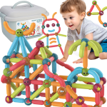 WOOPIE magnetilised konstruktoriplokid, harivad 128 tk.