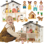TOOKY TOY puidust nukumaja lisadega, 20 tk.