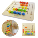 MASTERKIDZ hariv seinatahvel lab&uuml;rindi helmestega Montessori