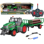 WOOPIE kaugjuhtimispultiga traktor haagisega - 1:24