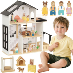 TOOKY TOY puidust nukumaja, 25 detaili