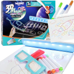 WOOPIE 3D magnetiline joonistustahvel LED-taustvalgustusega