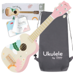 CLASSIC WORLD Puidust ukulele lastele - Roosa