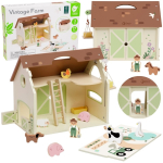 CLASSIC WORLD Puidust vintage stiilis majake + figuurikomplekt, 17 tk.