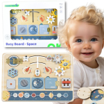 TOOKY TOY puidust Montessori hariduslik tahvel Astronaudi kosmoselaev
