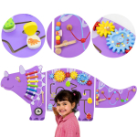 VIGA Puidust sensoorne manipuleerimisplaat EDU - Triceratops