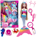 WOOPIE Gina Magic Rainbow Merineitsi Nukk Tarvikutega