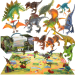 WOOPIE Suur dinosauruste XXL figuuride komplekt + matt "Eelajaloo maailm"