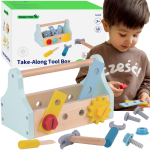 TOOKY TOY puidust t&ouml;&ouml;riistakast, 18 osa