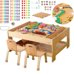 MASTERKIDZ puidust hariduslaud + STEM lisad + 135 klotsi