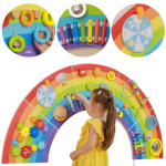 VIGA puidust sensoorne-manipulatsioonilaud EDU Rainbow FSC