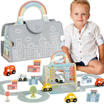 TOOKY TOY &bdquo;Mini Linn&ldquo; &ndash; Kandekott Autode M&auml;ngukomplekt