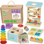 WOOPIE GREEN Montessori hariduslik sensoorset komplekti karp 6in1 FSC
