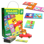 WOOPIE haridusm&auml;ng &bdquo;Transport&ldquo; Loomad Montessori domino pusle