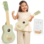 Viga Puidust ukulele lastele - Roheline, noodidega