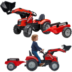 FALK Massey Ferguson punane pedaaltraktor haagisega