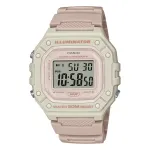 CASIO TIMELESS COLLECTION SPORT ILLUMINATOR WR 50M, &Auml;RATUS, KRONOGRAAF &ndash; HELEROOSA &ndash; V&Auml;RVILINE SEERIA W-218HC-4A2VDF