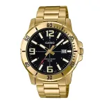 CASIO SPORT KOLLEKTSIOON DIVER 50M KULDNE &ndash; MUST MTP-VD01G-1BVUDF