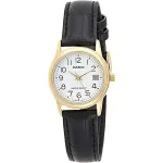 CASIO COLLECTION LADY DATE KULDNE, NAHK - VALGE LTP-V002GL-7B2UDF