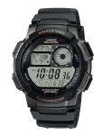 CASIO SPORT DIVER - MAAILMAAEG, VALGUSTUS, 5 ALARMI, 10-AASTANE PATAREI - MUST AE-1000W-1AVDF