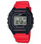 CASIO TIMELESS COLLECTION SPORT ILLUMINATOR WR 50M, &Auml;RATUSKELL, KRONOGRAAF - PUNANE - ERK (s&auml;rav v&auml;rv) W-218H-4BVDF