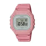 CASIO TIMELESS COLLECTION SPORT ILLUMINATOR WR 50M, &Auml;RATUS, KRONOGRAAF &ndash; ROOSA &ndash; V&Auml;RVILINE SEERIA W-218HC-4AVEF