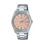 CASIO COLLECTION DATE - GOLFIPALLI MUSTRIGA SIHVERPLAAT - ANTIQUE PINK MTP-1302PE-4AVEF