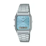 CASIO VINTAGE EDGY KOLLEKTSIOON P&Auml;IKESES&Auml;RA S&Uuml;VENDIGA SIHVERPLAAT &ndash; HELESININE AQ-230A-2A1MQYES