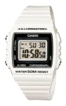 CASIO TIMELESS COLLECTION SPORT ILLUMINATOR WR 50M, ALARM, KRONOGRAAF &ndash; VALGE W-215H-7AVDF