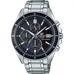 CASIO EDIFICE SLIM P&Auml;IKESEENERGIAL T&Ouml;&Ouml;TAV KRONOGRAAF - MUST EFS-S510D-1AVUEF