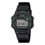 CASIO SPORT ILLUMINATOR V&Auml;IKESELE RANDMELE 36,6 mm korpus, biop&otilde;hisest vaigust rihm &ndash; MUST W-220H-1A3VEF