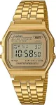 CASIO VINTAGE ICONIC - KULDNE JA ROHELINE A158WEGV-9AEF