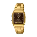 CASIO VINTAGE EDGY KOLLEKTSIOON P&Auml;IKESES&Auml;RA-SIHVERPLAAT, KULDNE - MUST AQ-230GA-5AMQYES