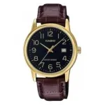 CASIO COLLECTION KUUP&Auml;EVAGA KULDNE, NAHK - MUST MTP-V002GL-1BUDF