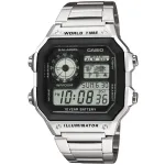 CASIO SPORT WORLD TIME ILLUMINATOR 5 ALARMI &ndash; FUTURE CLASSIC KOLLEKTSIOON &ndash; MUST TERAS AE-1200WHD-1AVEF