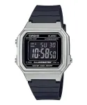 CASIO TIMELESS COLLECTION SPORT ILLUMINATOR WR 50M, ALARM, KRONOGRAAF - H&Otilde;BEDANE - METALLSEERIA W-217HM-7BVDF