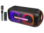 BLOW DJBOX 30-392# Bluetooth-k&otilde;lar 250 W kaugjuhtimispuldi ja mikrofoniga, USB, microSD, AUX, TWS, sisseehitatud aku, must