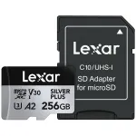 M&auml;lukaart microSD 256GB C10 A2 U3 V30 205/150MB/s Silver Plus
