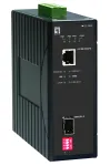 LevelOne IEC-2000 t&ouml;&ouml;stuslik Gigabit meediakonverter RJ45 &ndash; SFP, IP30, 12-48 V DC, alumiinium, must