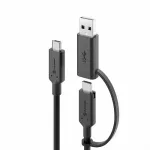 ALOGIC Elements Series USB-C&ndash;USB-C kaabel USB-A adapteriga, 1,2 m, 5 A, 10 Gbit/s