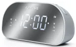 Kellraadio Muse M-170CMR &mdash; digitaalne kellraadio, 1,2-tolline LED-ekraan, FM, vahelduvvool 230 V, AAA varutoide, peegel/valge
