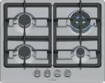 Sisseehitatud gaasipliit Bosch Serie 4 PGH6B5K90, 4-tsooniline roostevaba teras, 60 cm, p&ouml;&ouml;rdnupud, wok-p&otilde;leti